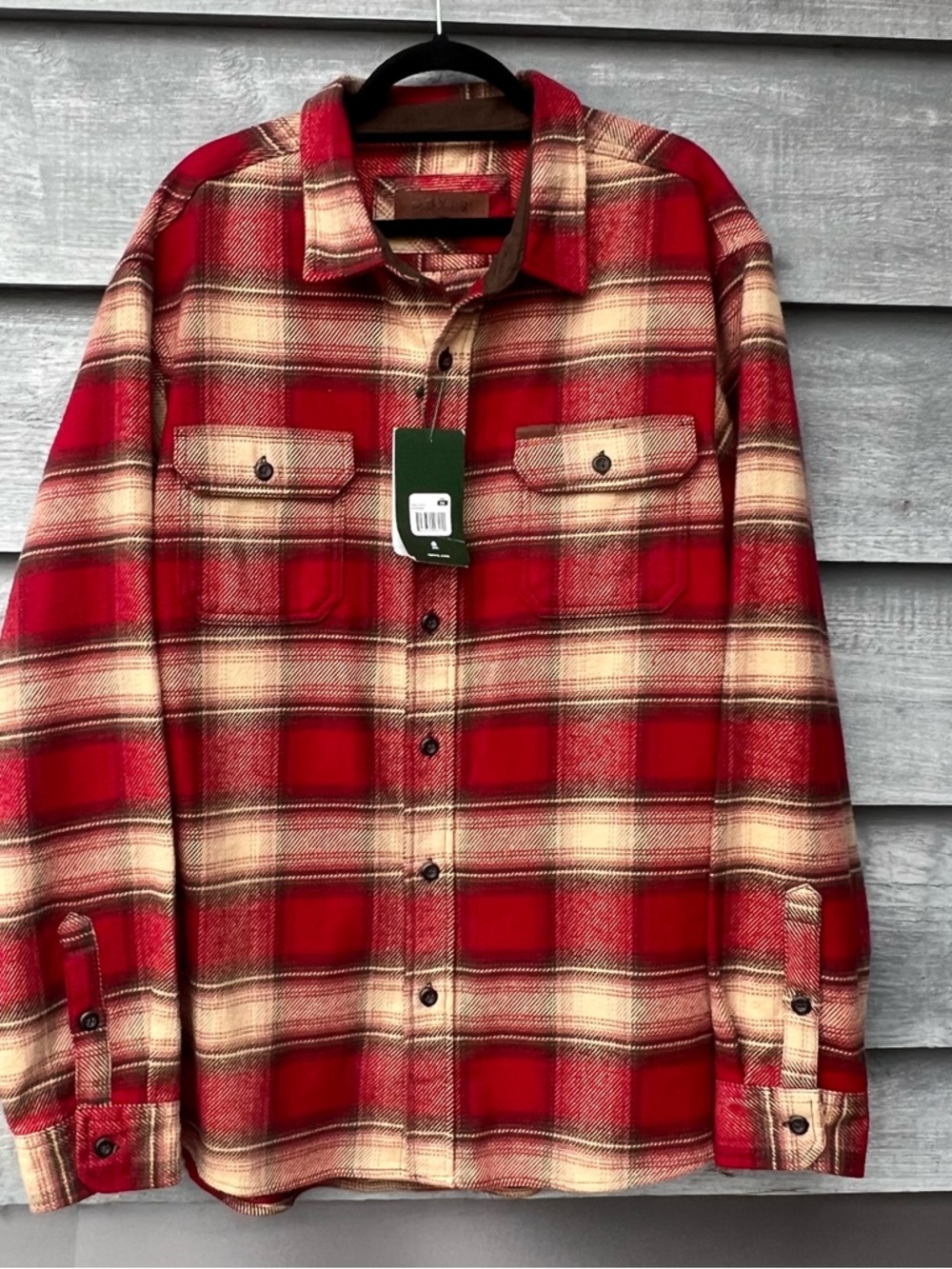Orvis Men’s Plaid Heavyweight Flannel Shirt Shacket Pockets XXL 2XL NEW